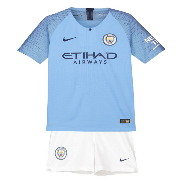 Camiseta Manchester City 1ª Niño 2018-2019 Azul Blanco